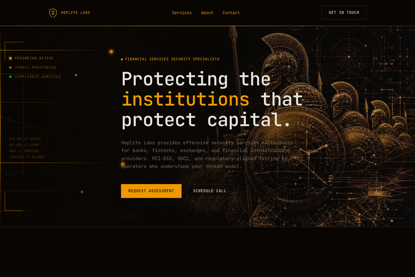 Hoplite Labs product interface overview