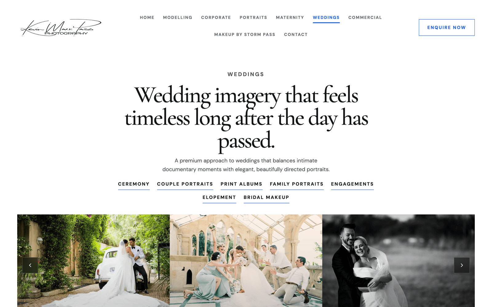 Kevin Mark Pass Photography interface screen 2