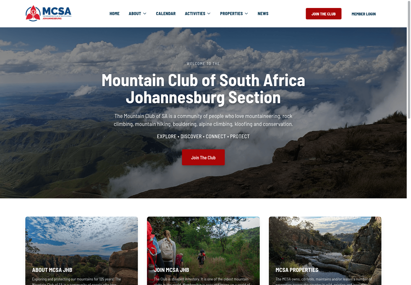 MCSA Johannesburg primary interface