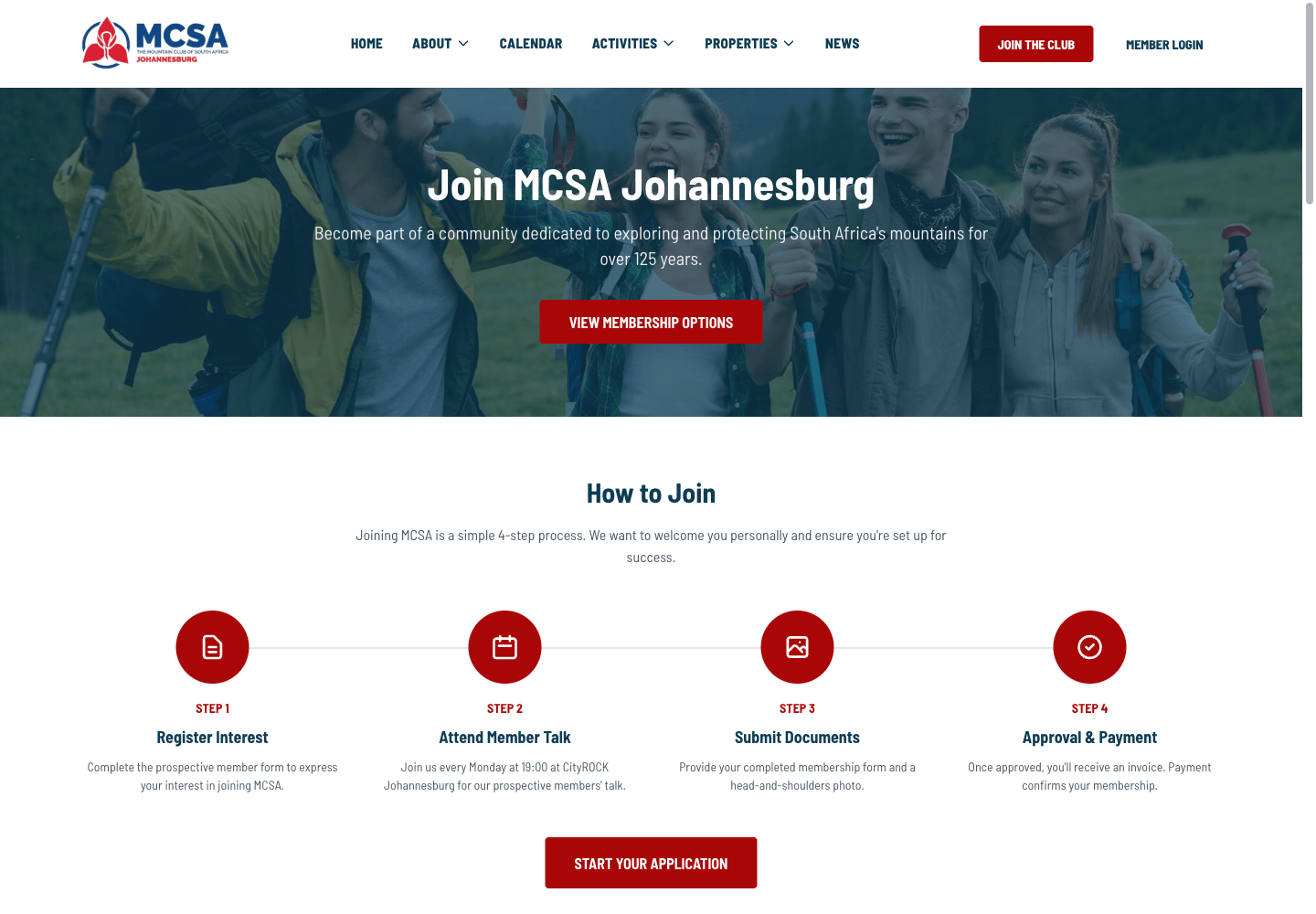 MCSA Johannesburg interface screen 4