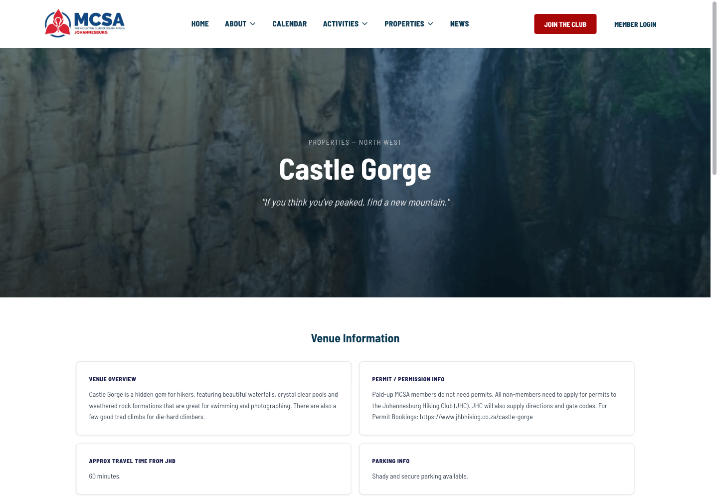 MCSA Johannesburg interface screen 3
