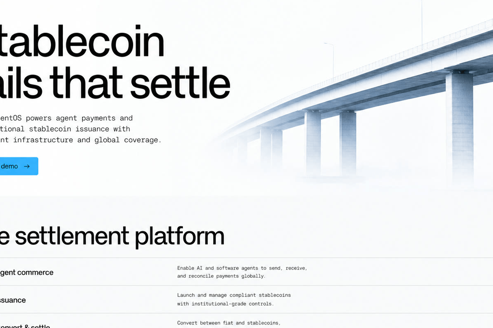SettlementOS interface screen 1